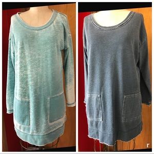 2 Soft Surroundings Jersey Front Pocket Tunics